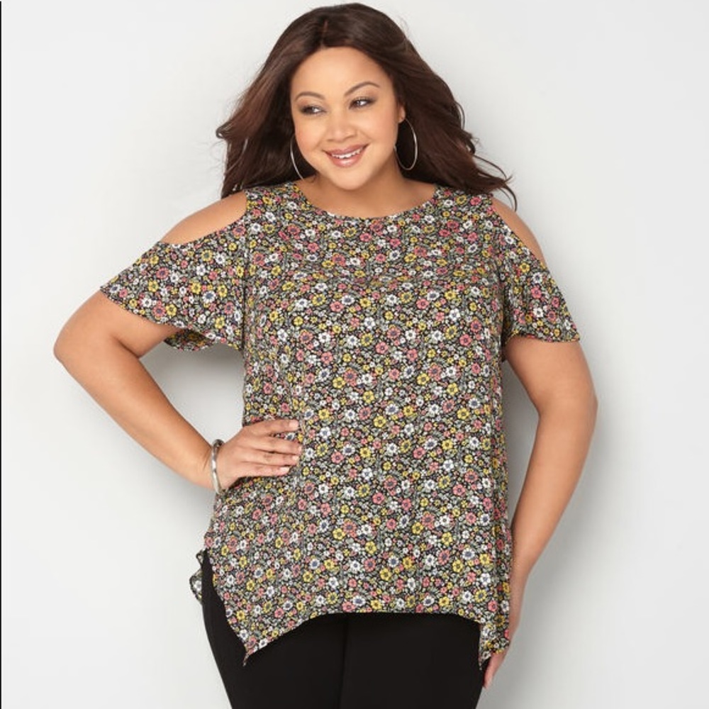 Avenue cold shoulder top